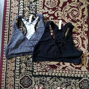 Set of 2 Gilligan & O'Malley Nursing/Sleep Bras, M